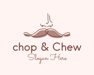 Hipster Mustache Man logo design