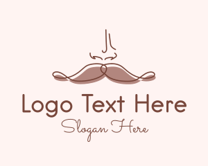 Hipster Mustache Man Logo