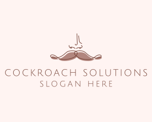 Hipster Mustache Man Logo