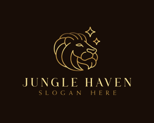 Luxury Wildlife Lion logo design