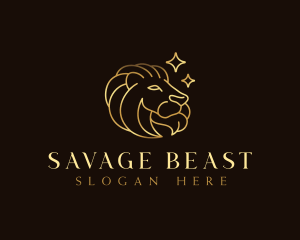 Luxury Wildlife Lion logo design