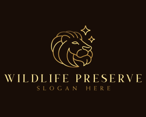 Luxury Wildlife Lion logo design