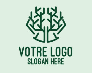 Tree Branch Line Art  Logo
