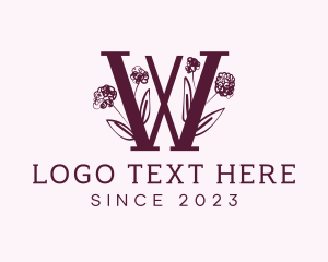 Floral - Flower Fashion Letter W logo design