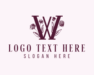 Letter W - Floral Boutique Letter W logo design