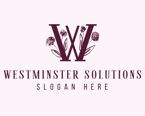 Floral Boutique Letter W  logo design