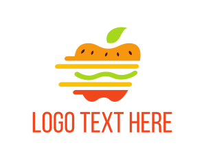 Hamburger - Healthy Fresh Burger logo design