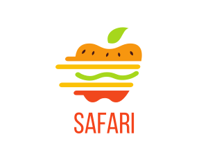 Vegan - Healthy Fresh Burger logo design