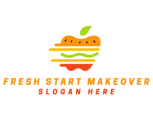 Healthy Fresh Burger logo design