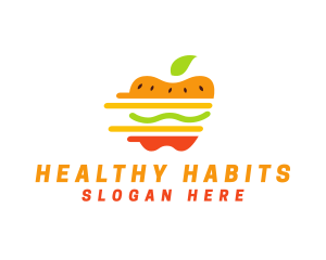 Healthy Fresh Burger logo design