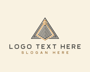 Insurance - Elegant Pyramid Triangle logo design