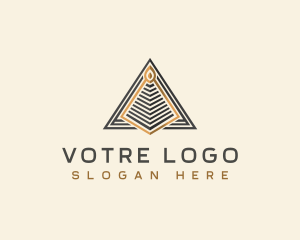 Elegant Pyramid Triangle Logo