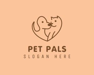 Heart Pet Love logo design