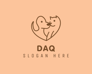 Dog - Heart Pet Love logo design