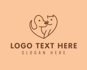 Animal Shelter - Heart Pet Love logo design