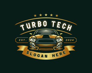 Turbo - Racing Car Garage logo design