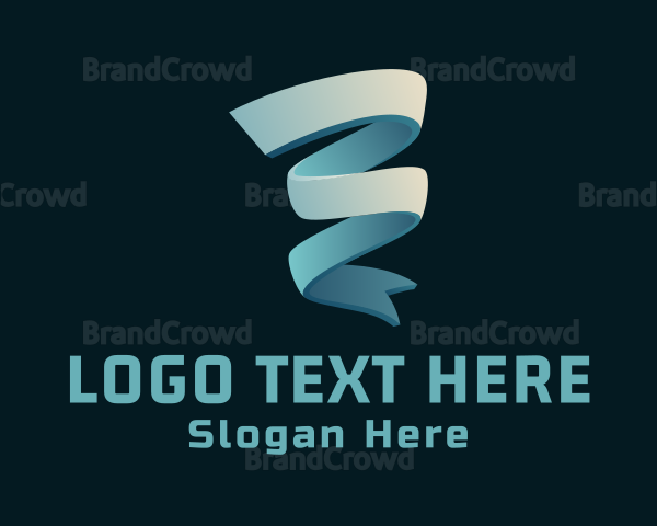 3D Ribbon Tornado Logo