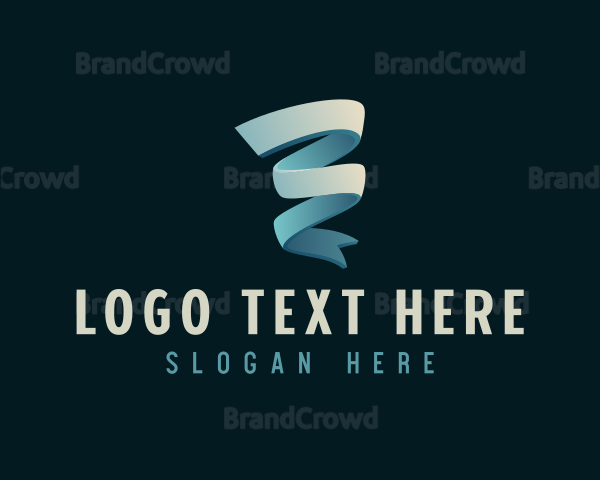 3D Ribbon Tornado Logo