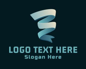 Software - 3D Ribbon Tornado logo design