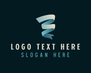 Advertising - 3D Ribbon Tornado logo design