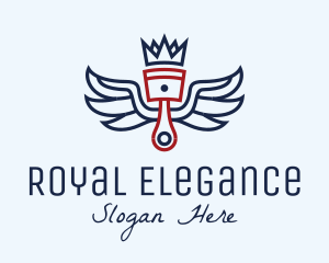 Royal Piston Wings logo design