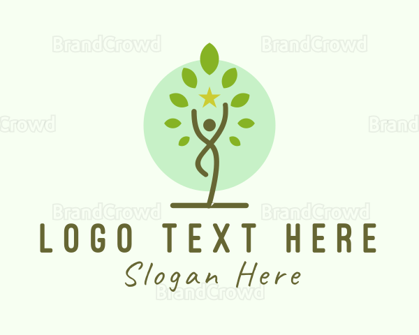 Wellness Yoga Pose Logo