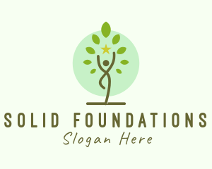 Sustainability - Wellness Yoga Pose logo design