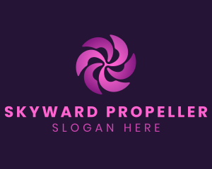 Spiral Propeller Fan logo design