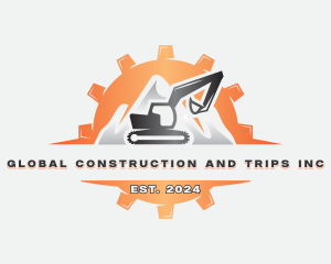 Excavation - Excavator Cog Construction logo design