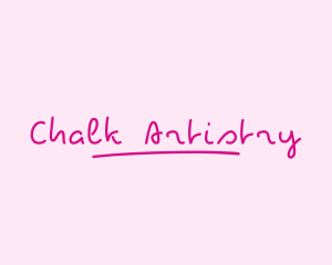 Chalk - Pink Childish Wordmark logo design