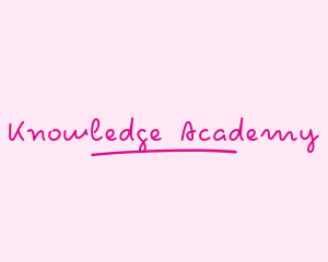 Teaching - Pink Childish Wordmark logo design