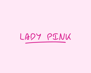 Pink Childish Wordmark logo design