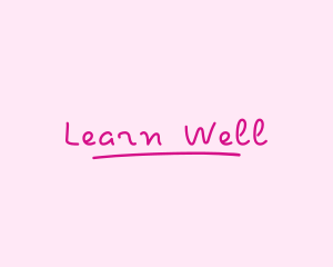 Teaching - Pink Childish Wordmark logo design