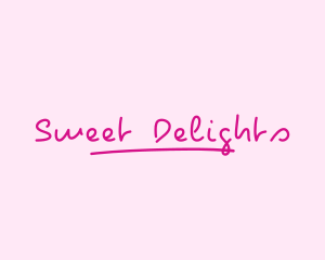 Pink Childish Wordmark logo design