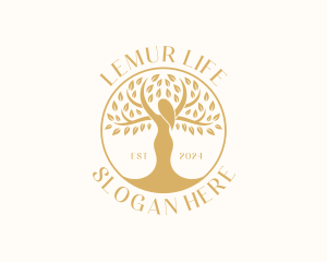 Organic Woman Tree logo design