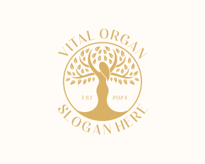 Organic Woman Tree logo design