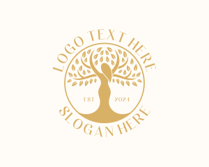 Life Coach - Organic Woman Tree logo design