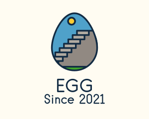 Concrete Stairs Egg logo design