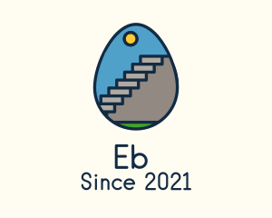 Concrete - Concrete Stairs Egg logo design