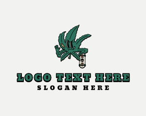 Hemp - Cannabis Marijuana Skater logo design