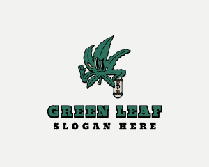 Cannabis Marijuana Skater  logo design