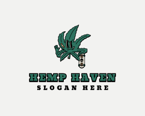 Cannabis Marijuana Skater  logo design