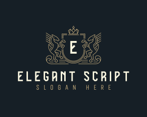 Winged Horse Crest logo design