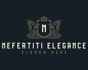 Winged Horse Crest logo design