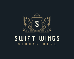 Winged Horse Crest logo design