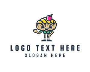 Shy - Ice Cream Gelato Boy logo design