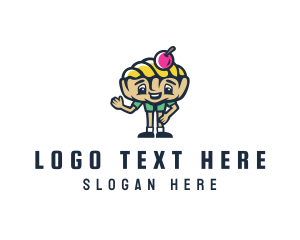 Ice Cream Gelato Boy Logo