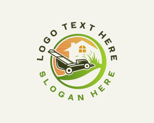 Lawn Mower Gardening Logo