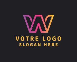 Letter W - Gradient Business Firm Letter W logo design