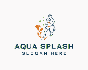 Splash - Basketball Player Splash logo design